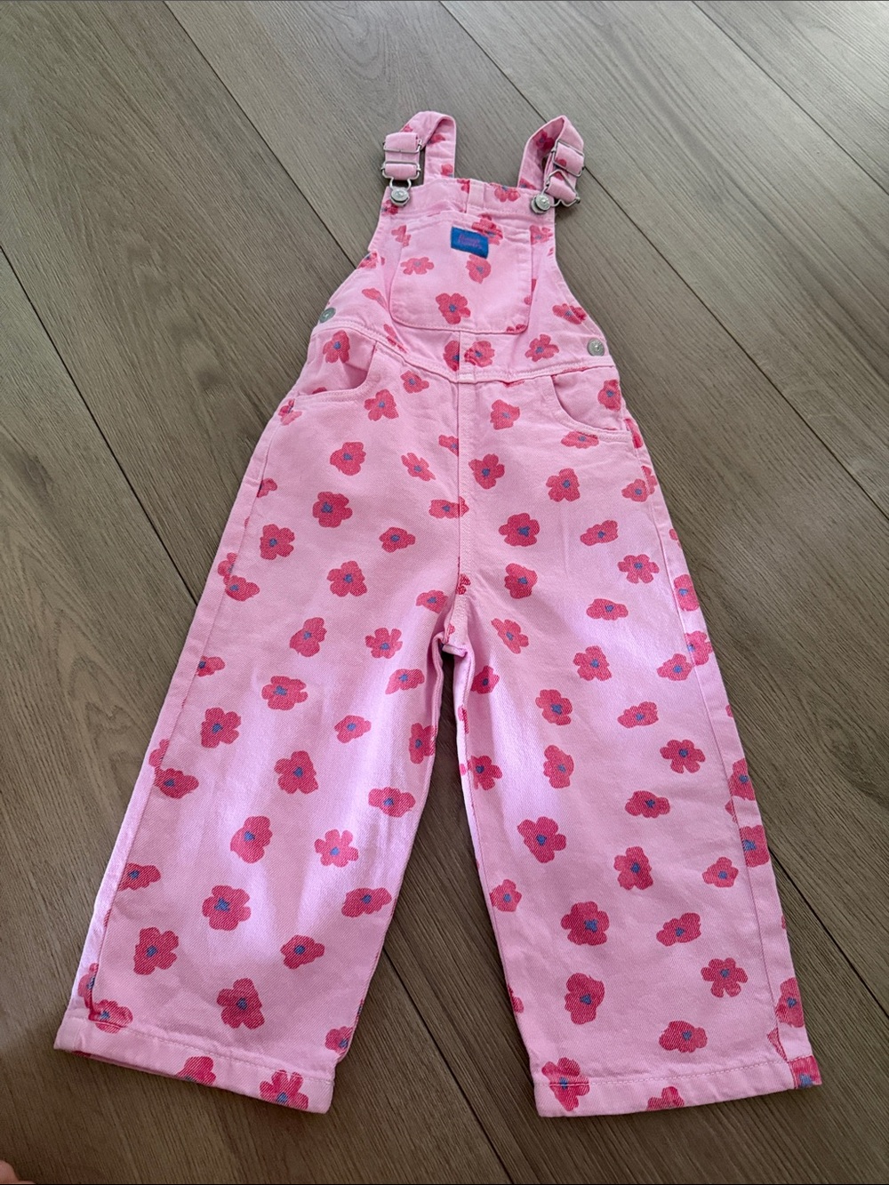 Zara Pink Floral Kids Overalls
